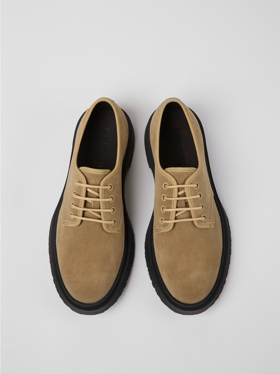 Camper Men’s Beige Suede Derby with Black Sole main image 8